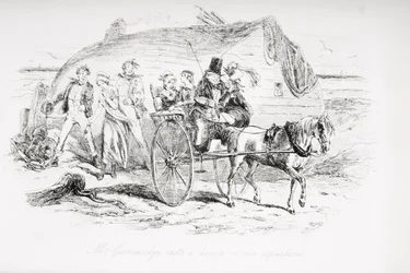 Mrs. Gummidge echa un balde de agua fría a nuestra partida, ilustración de 